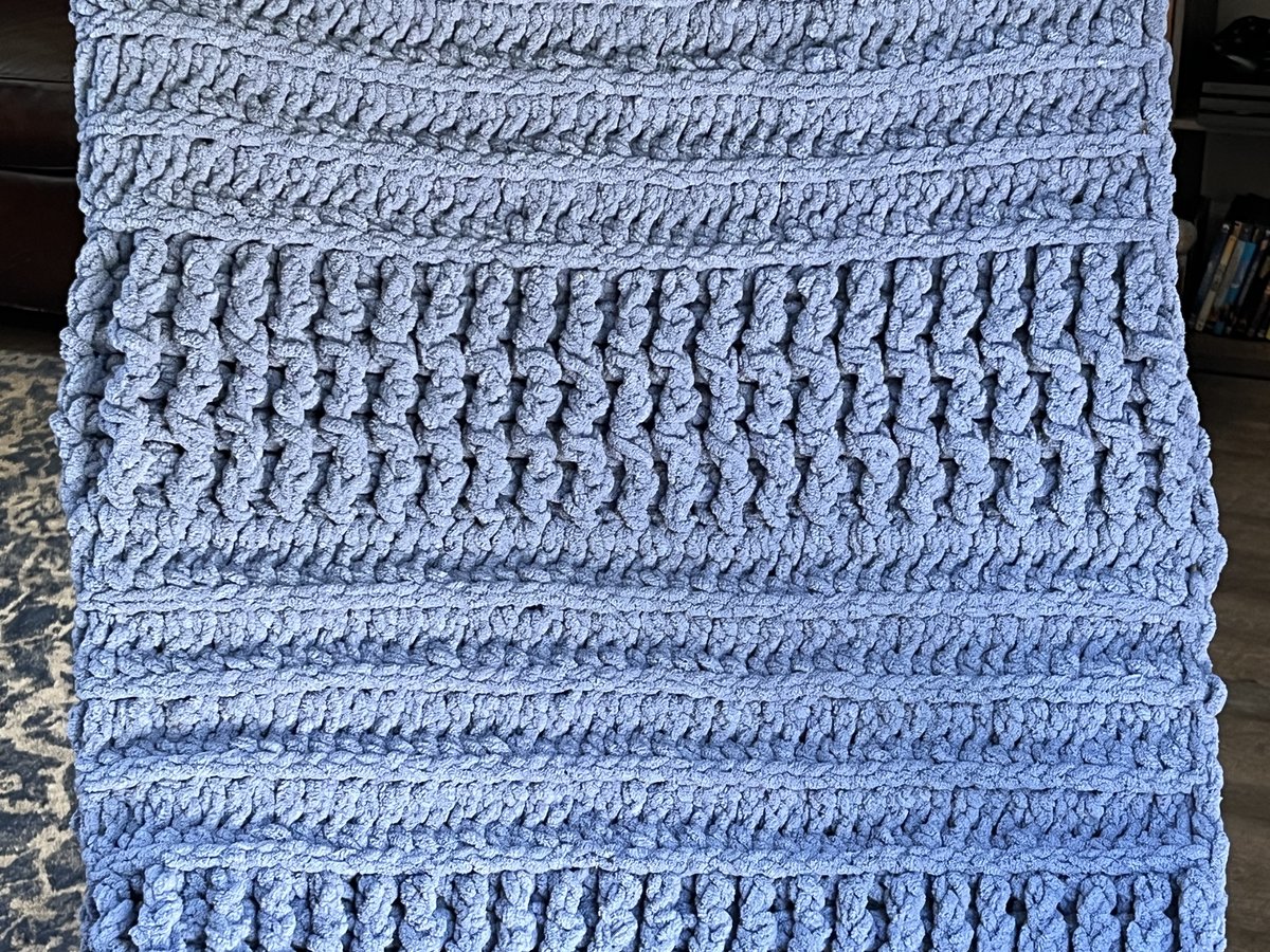 Luxe Statement Blanket in Country Blue