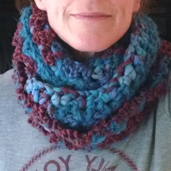 Luxe Infinity Scarf, slightly shorter style, in 'Coastal Cabin'