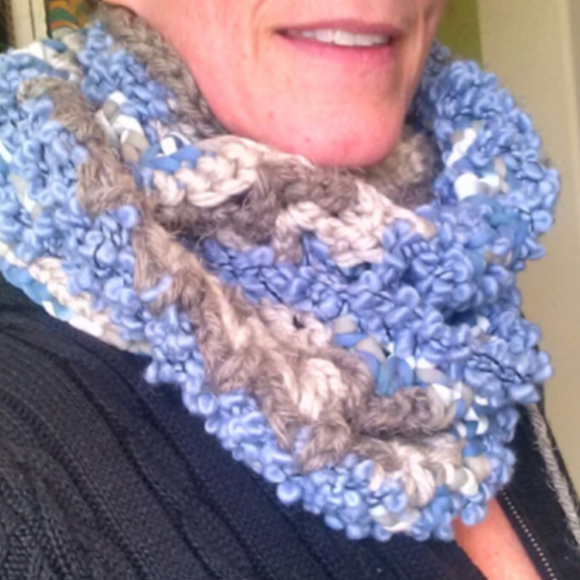 Luxe Infinity Scarf, in 'Wedgewood'