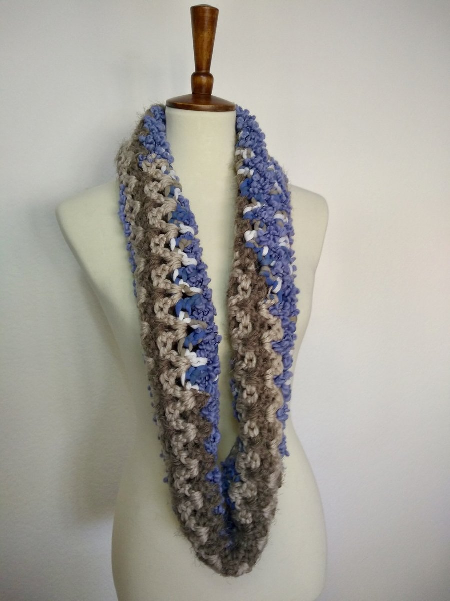 Luxe Infinity Scarf in Wedgewood