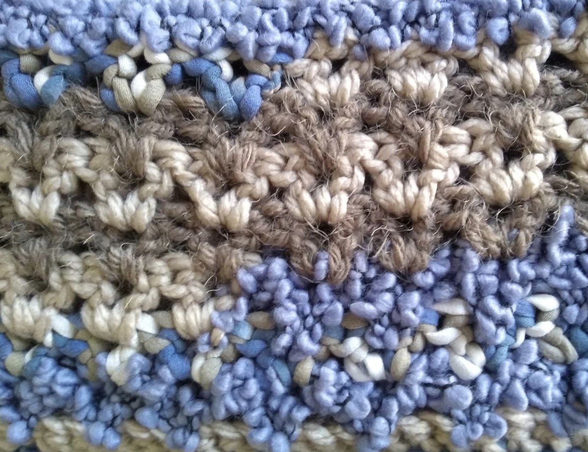 Close up Luxe Infinity Scarf in Wedgewood