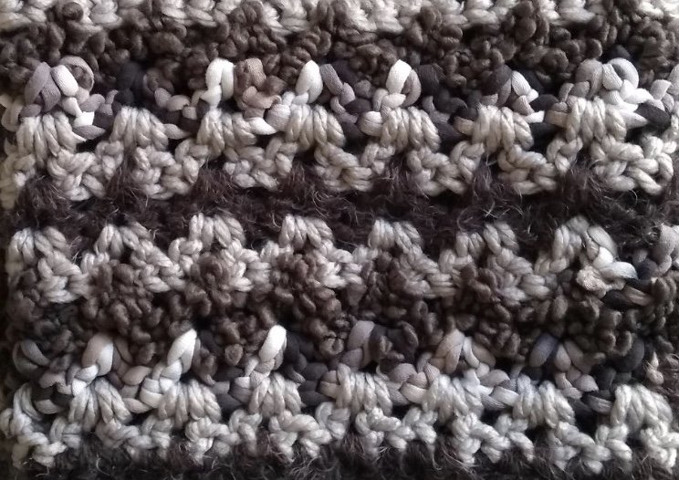 Close up Luxe Infinity Scarf in London Fog