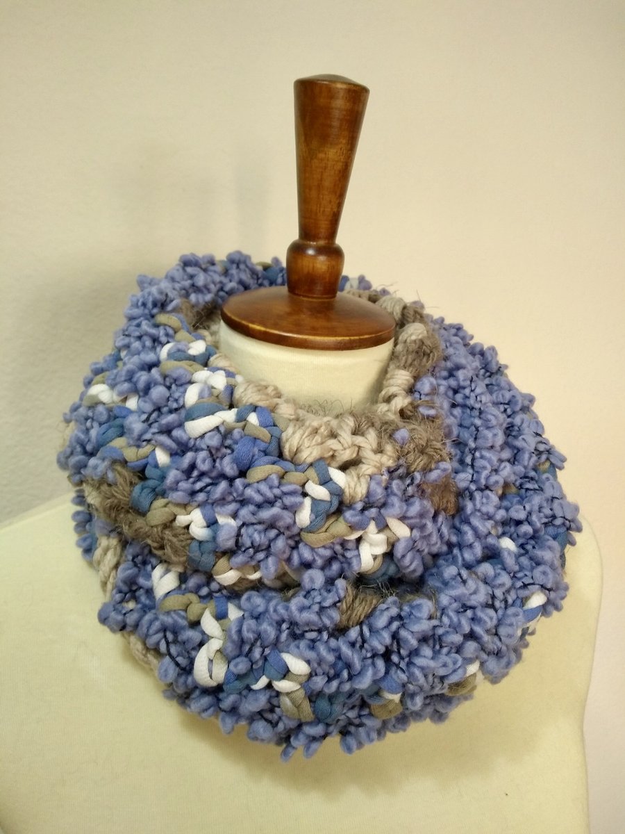 Luxe Infinity Scarf in Wedgewood