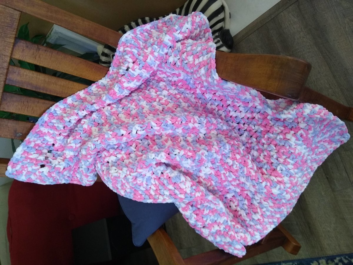 Luxe Baby Blanket in Pink/Blue Ombre