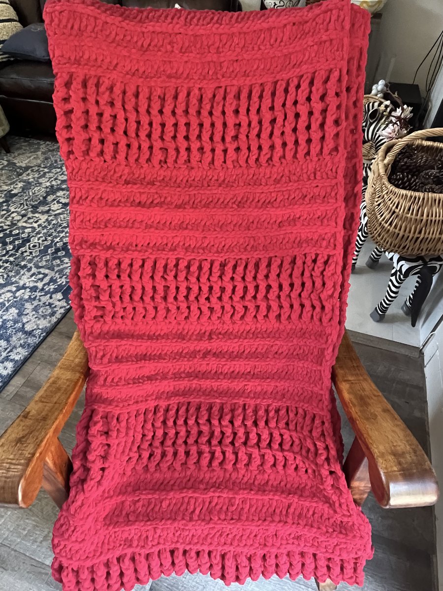 Luxe Statement Blanket in Crimson Red