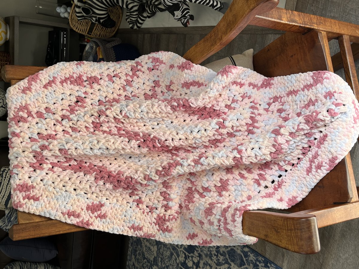 Luxe Baby Blanket in Raspberry Kisses
