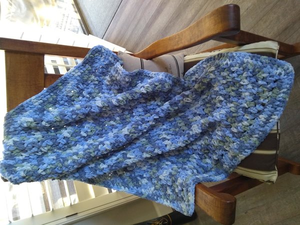 Luxe Baby Blanket in Lovely Blue