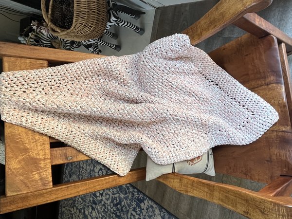 Stroller Baby Blanket in Peach Blossoms