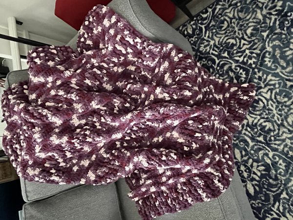 Luxe Statement Blanket in Plum Preserves